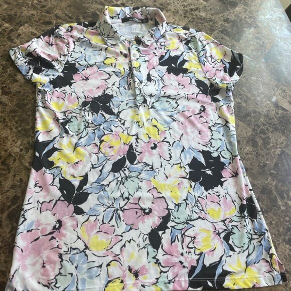 Ralph Lauren RLX Shirt Golf Tailored Fit Floral Sz M Wicking Tennis Golf Sport - Picture 14 of 16